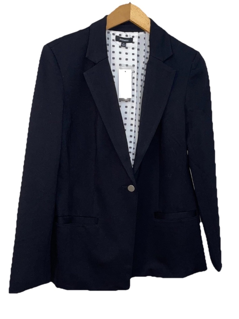 Women’s Premise Black Blazer Size 10 Lined Career Jacket NWT